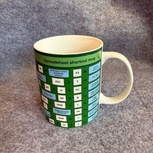 Gift Republic Spreadsheet Shortcut Mug Excel Spreadsheet